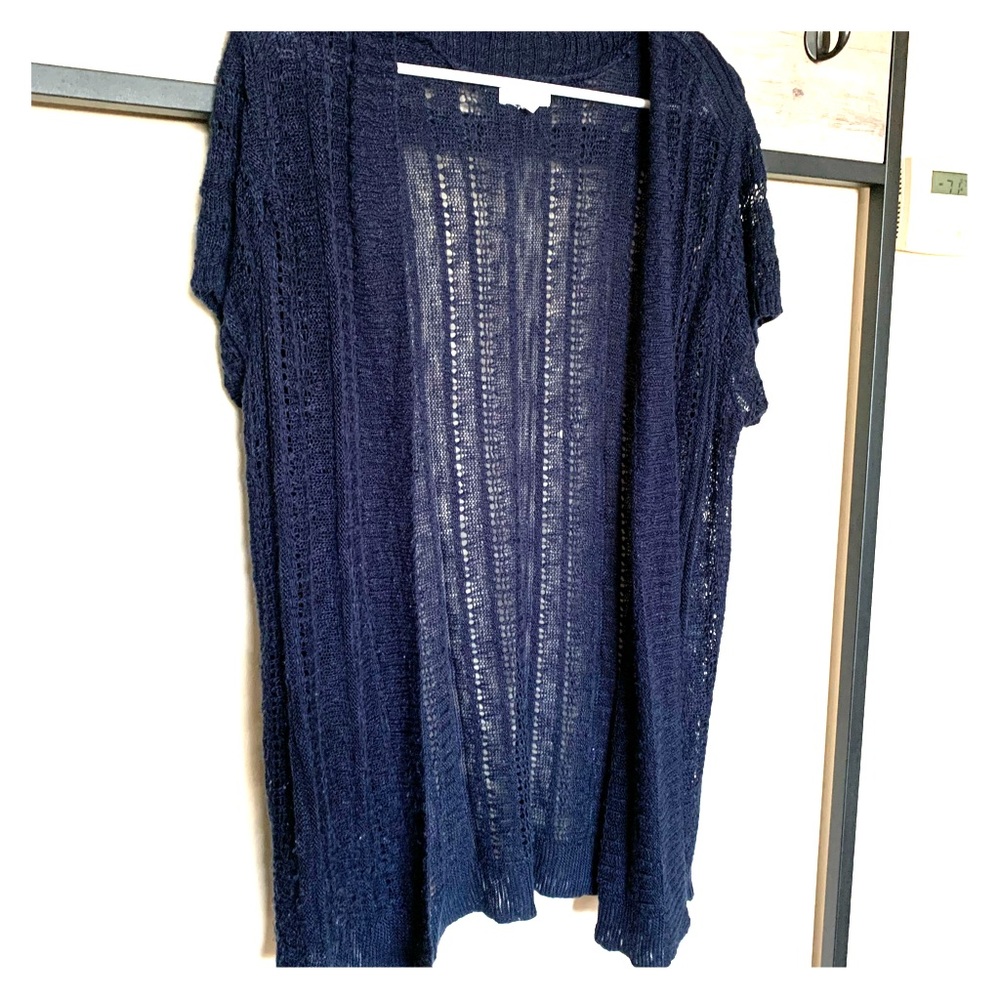 Cato open front shirt sleeve cardigan